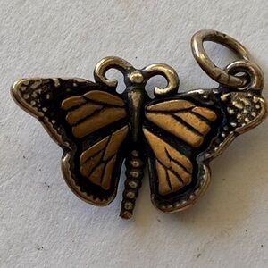 James Avery Monarch Butterfly Charm 925 Sterling Silver & Bronze, NEW